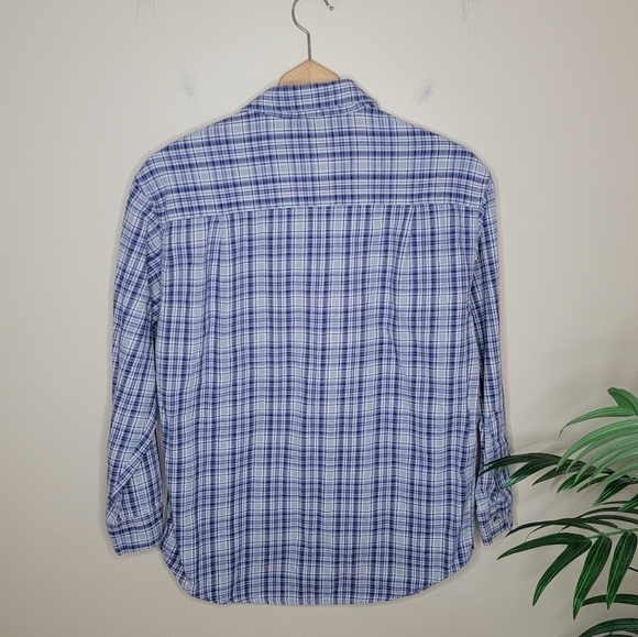 Woolrich | Blue Plaid Button Down Shirt Size Small - Picture 2 of 4